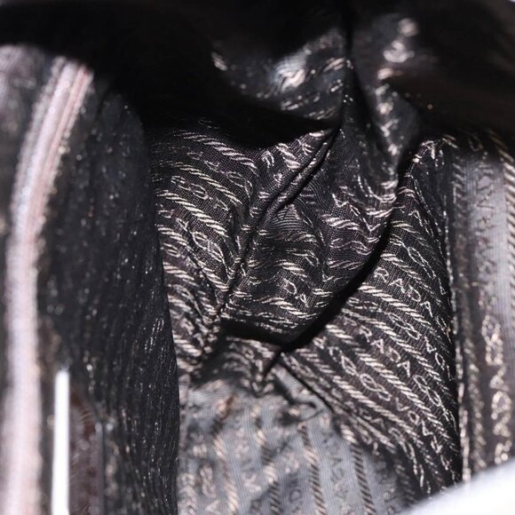 PRADA Tote Bag Nylon Beige Silver Auth bs17670 - Picture 10 of 16